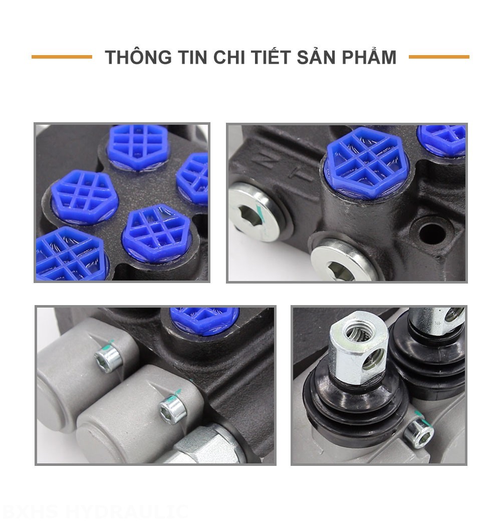 P40-G12-G38-OT Điều khiển thủ công Xy lanh 2 Van định hướng khối liền