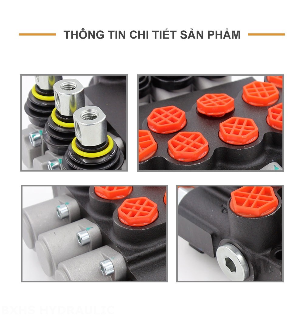 P40-G12-G38-OW Điều khiển thủ công Xy lanh 3 Van định hướng khối liền