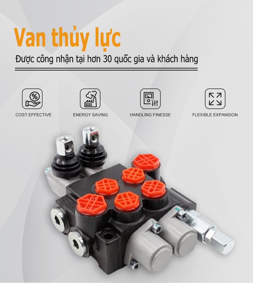 P40-G12-G38 Điều khiển thủ công Xy lanh 2 Van định hướng khối liền