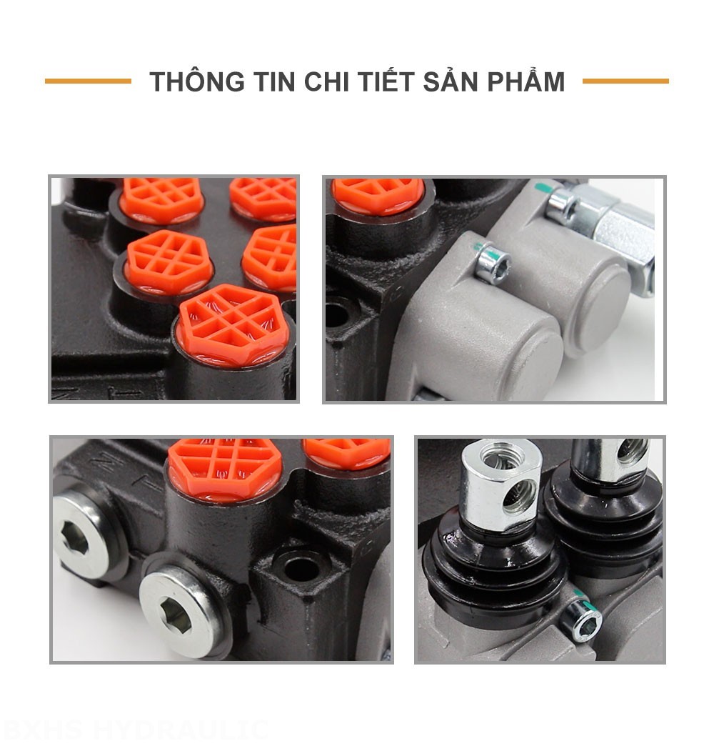 P40-G12-G38 Điều khiển thủ công Xy lanh 2 Van định hướng khối liền