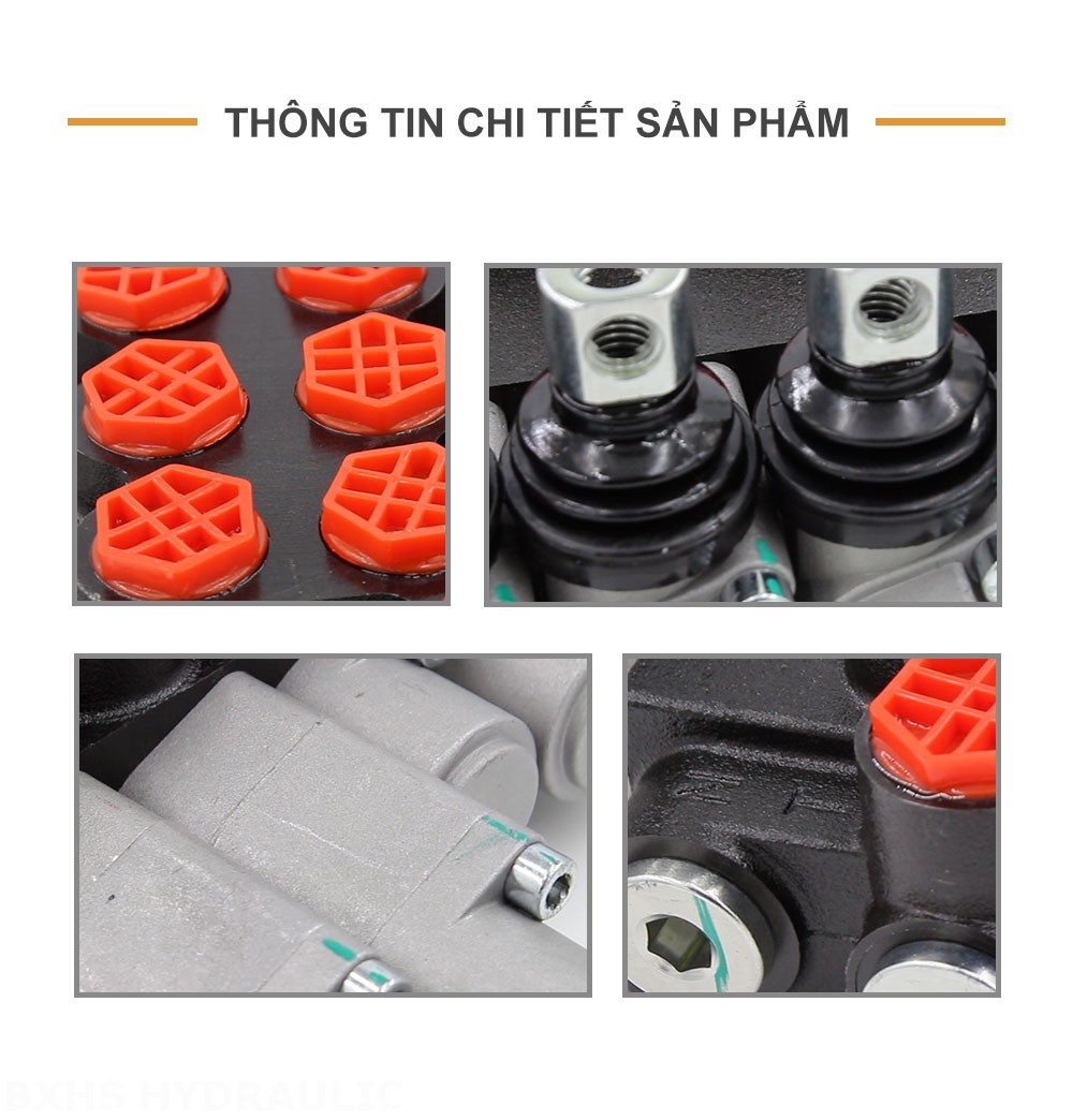 P40-G12-G38 Điều khiển thủ công Xy lanh 4 Van định hướng khối liền