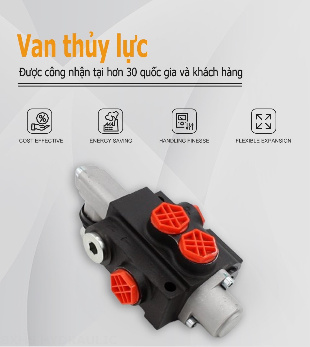 P40-G12-OT Điều khiển thủ công Xy lanh 1 Van định hướng khối liền