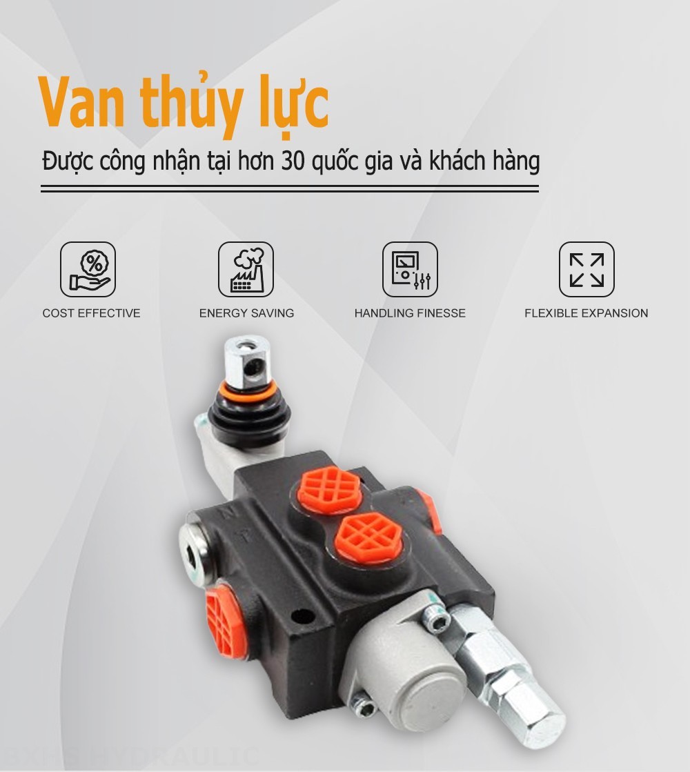 P40-G12-YW Điều khiển thủ công Xy lanh 1 Van định hướng khối liền