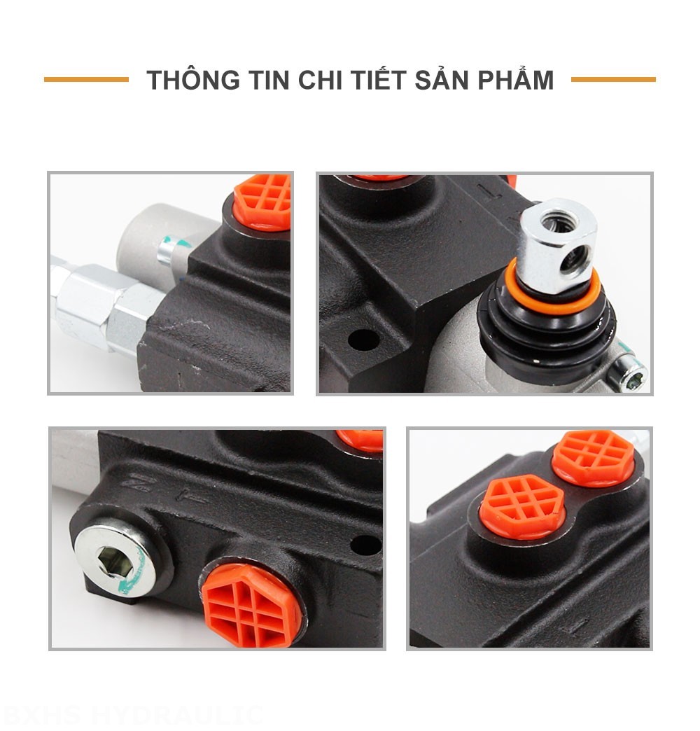 P40-G12-YW Điều khiển thủ công Xy lanh 1 Van định hướng khối liền