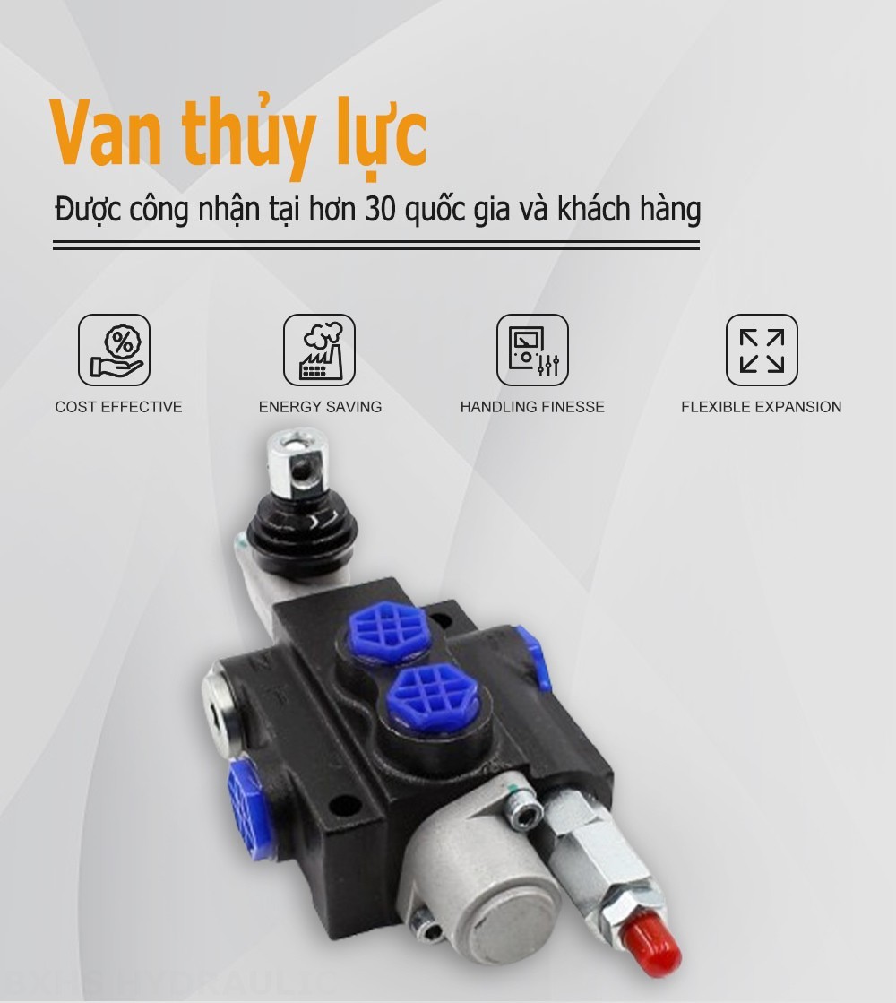 P40-G12 Điều khiển thủ công Xy lanh 1 Van định hướng khối liền