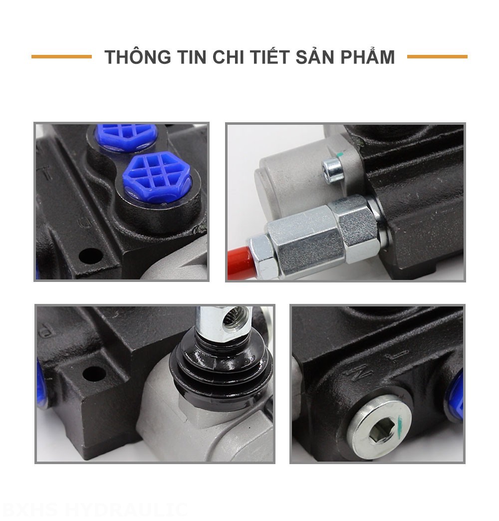 P40-G12 Điều khiển thủ công Xy lanh 1 Van định hướng khối liền