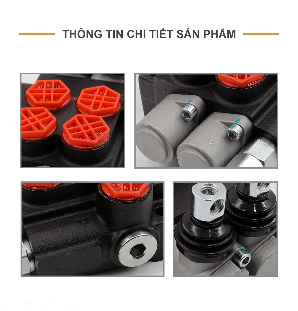 P40-G12 Điều khiển thủ công Xy lanh 2 Van định hướng khối liền