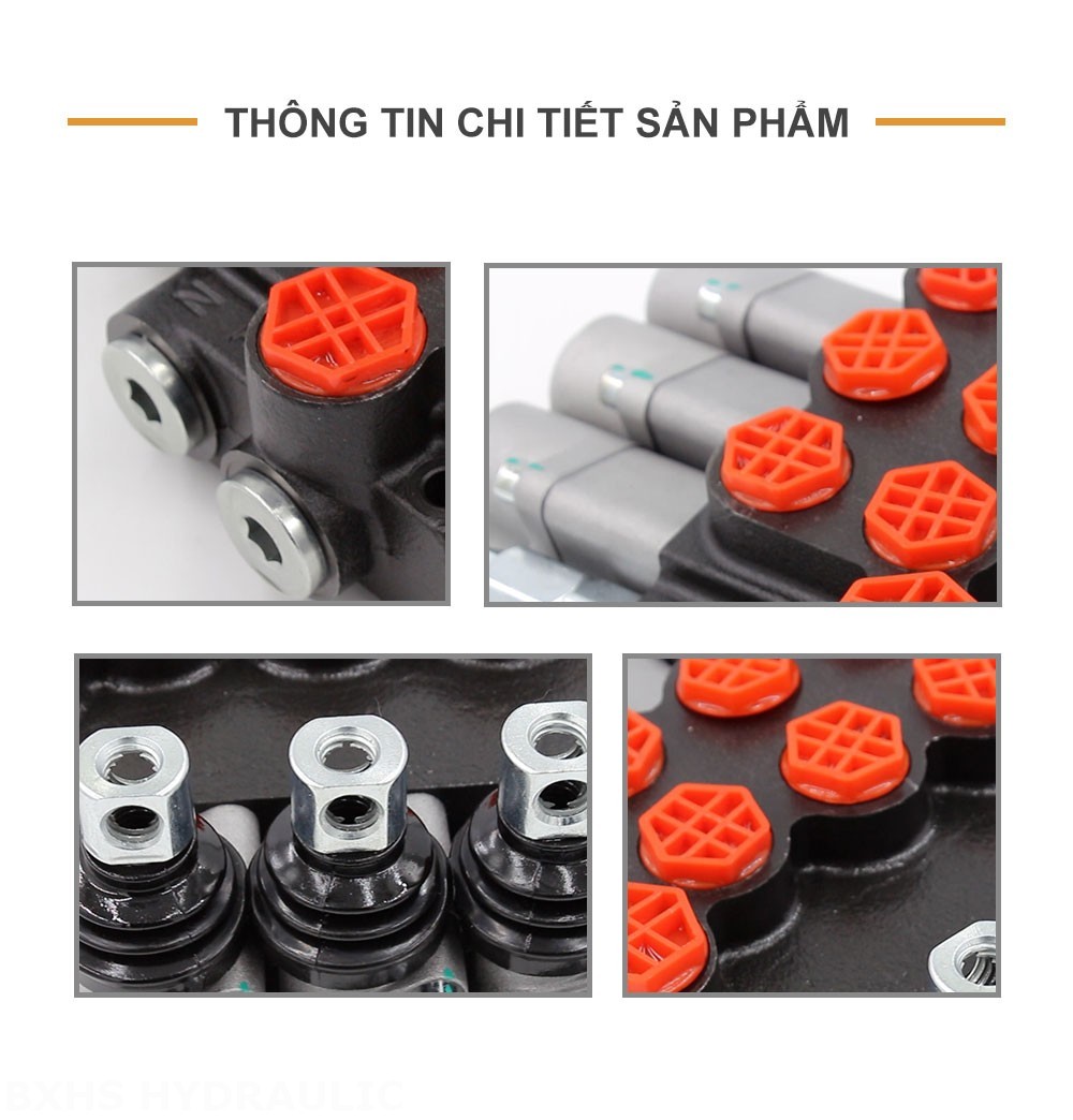 P40-G38-G12-OT Điều khiển thủ công Xy lanh 3 Van định hướng khối liền