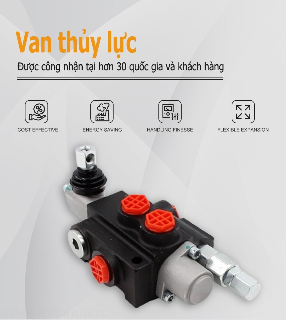 P40-G38 Điều khiển thủ công Xy lanh 1 Van định hướng khối liền