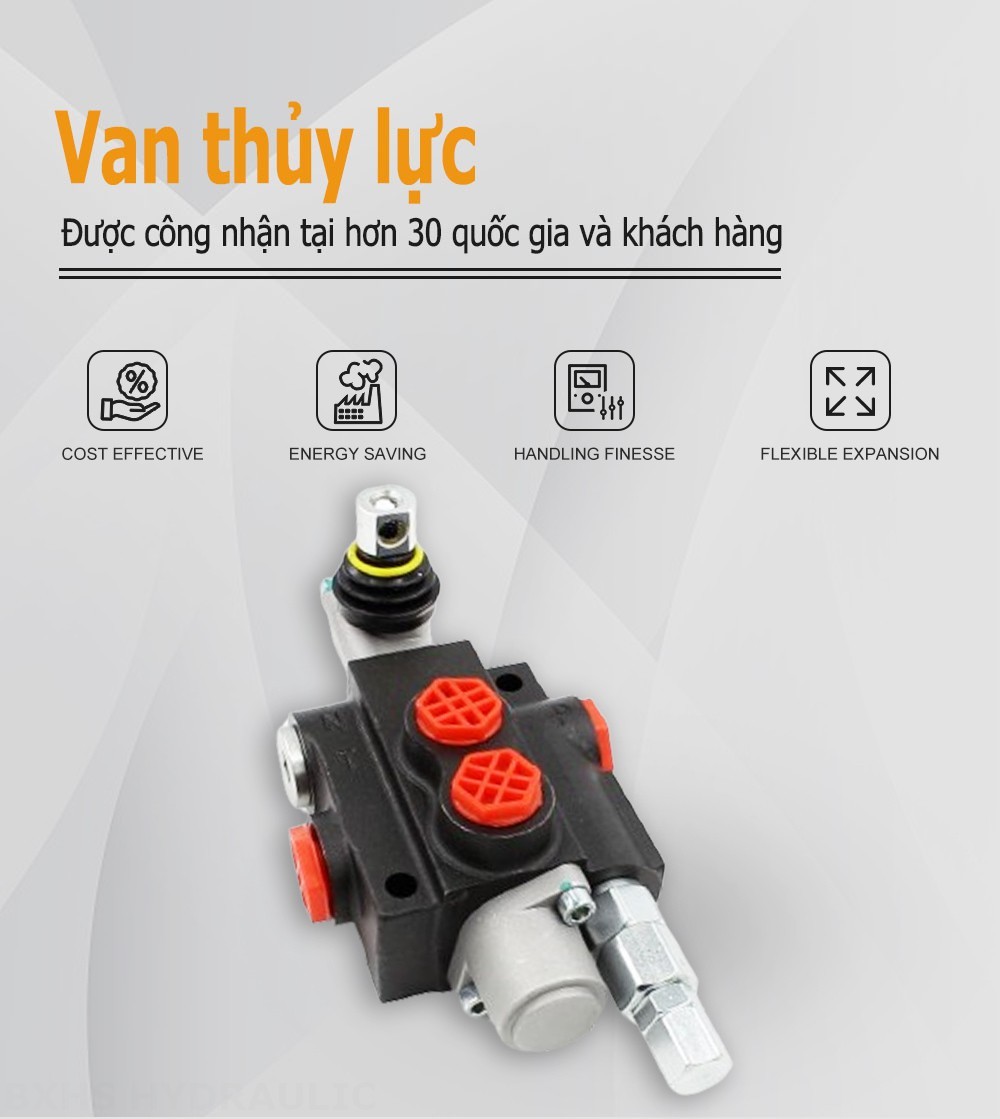 P40-OW Điều khiển thủ công Xy lanh 1 Van định hướng khối liền