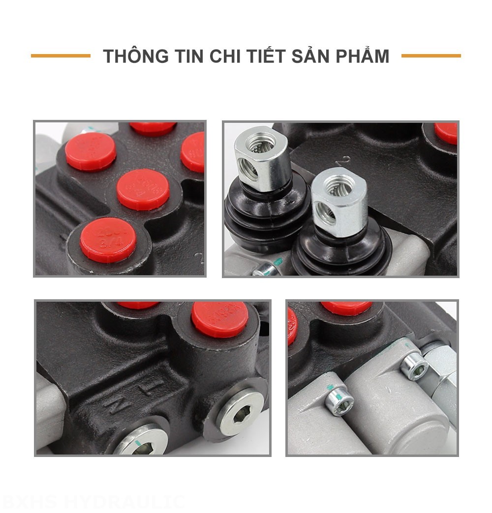 P40-U34-2OT Điều khiển thủ công Xy lanh 2 Van định hướng khối liền