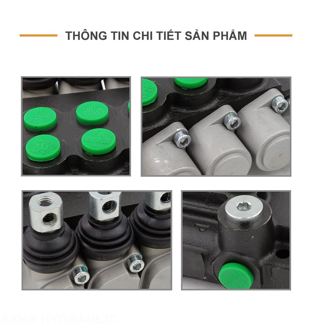 P40-U34-OT Điều khiển thủ công Xy lanh 3 Van định hướng khối liền