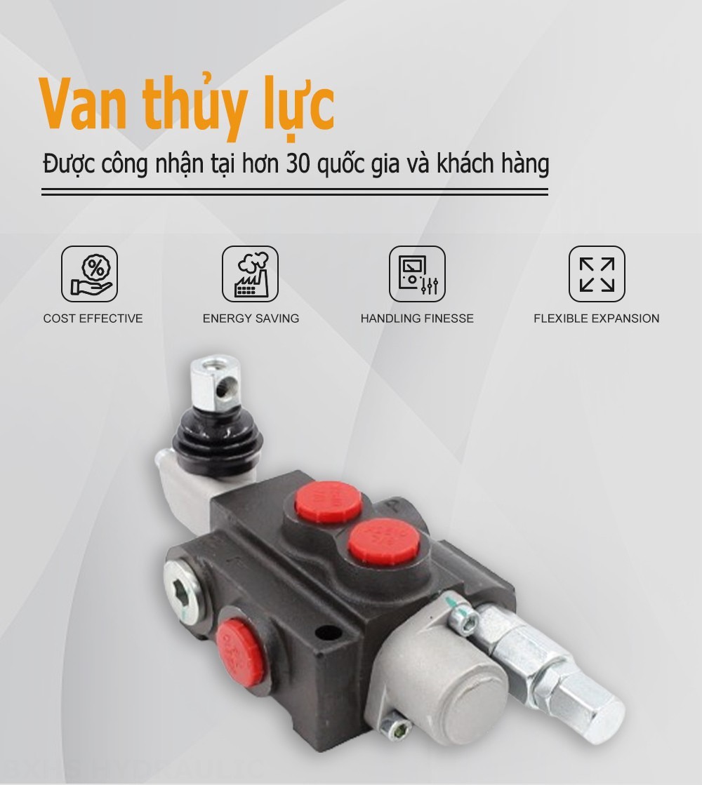 P40-U34 Điều khiển thủ công Xy lanh 1 Van định hướng khối liền