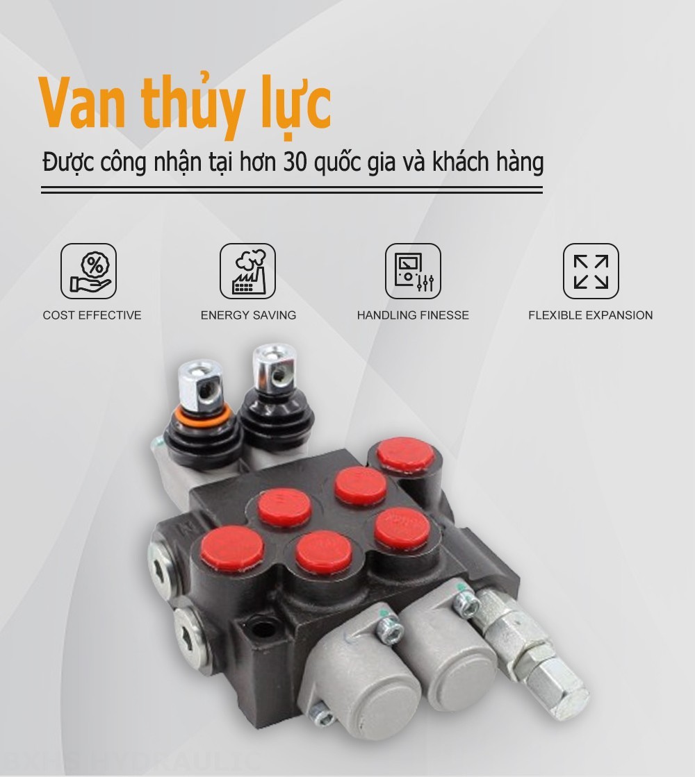 P40-U78-U34-OT-YW Điều khiển thủ công Xy lanh 2 Van định hướng khối liền