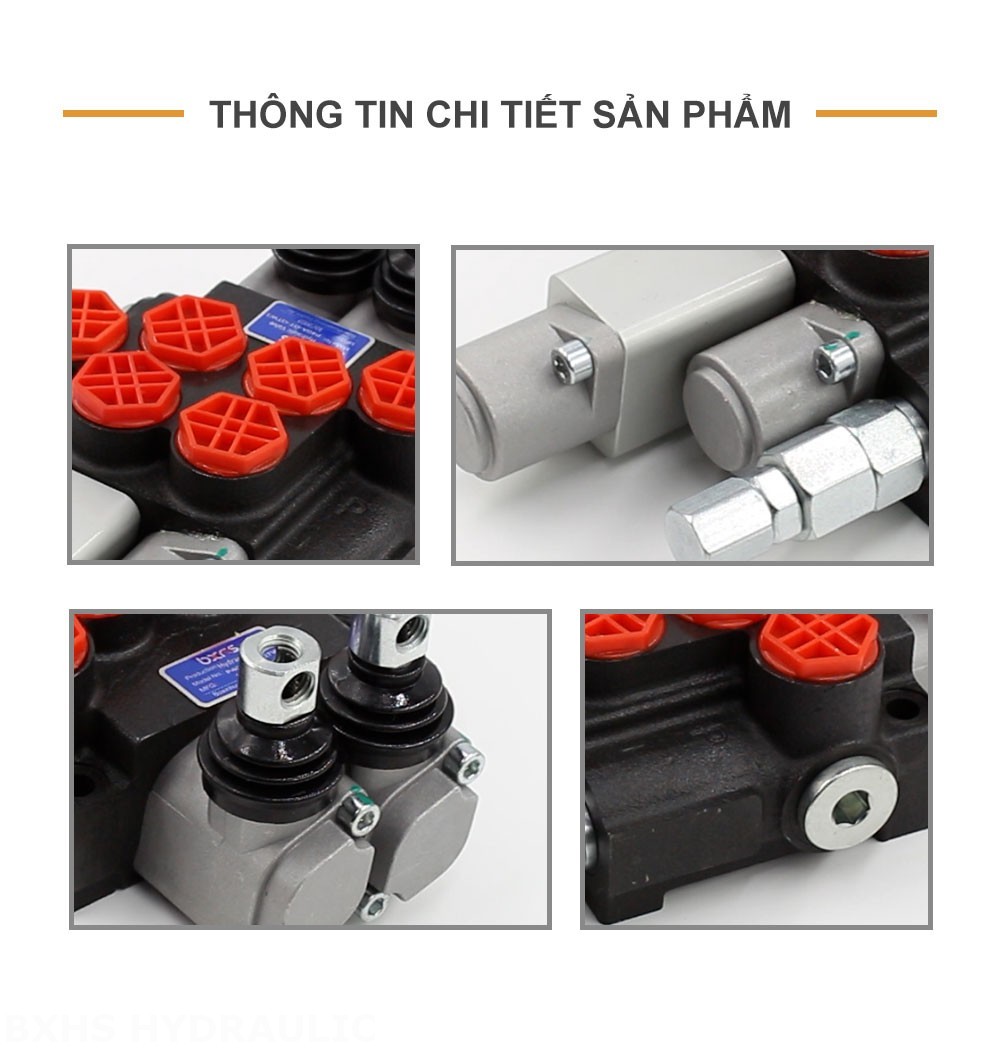 P40A Điều khiển thủ công Xy lanh 2 Van định hướng khối liền