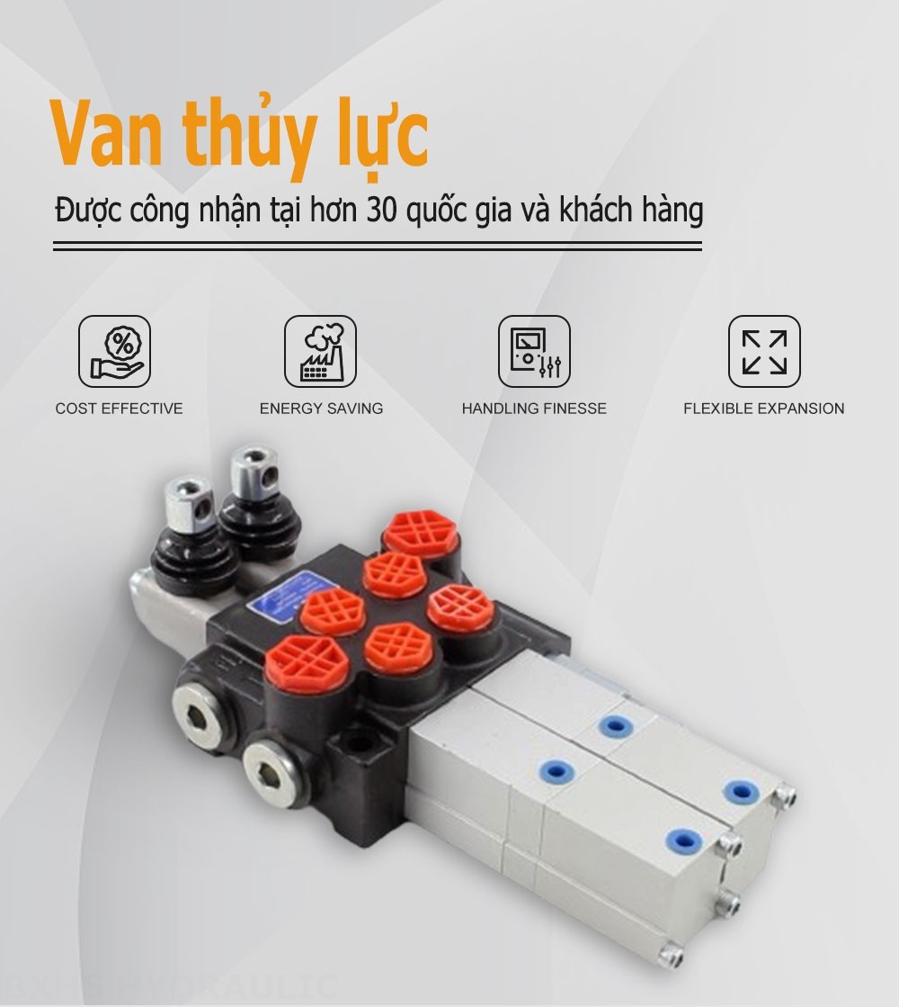 P40 Khí nén Xy lanh 2 Van định hướng khối liền