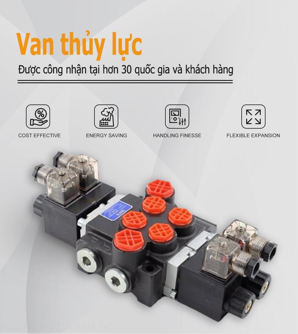 P40 Biến áp Xy lanh 2 Van định hướng khối liền