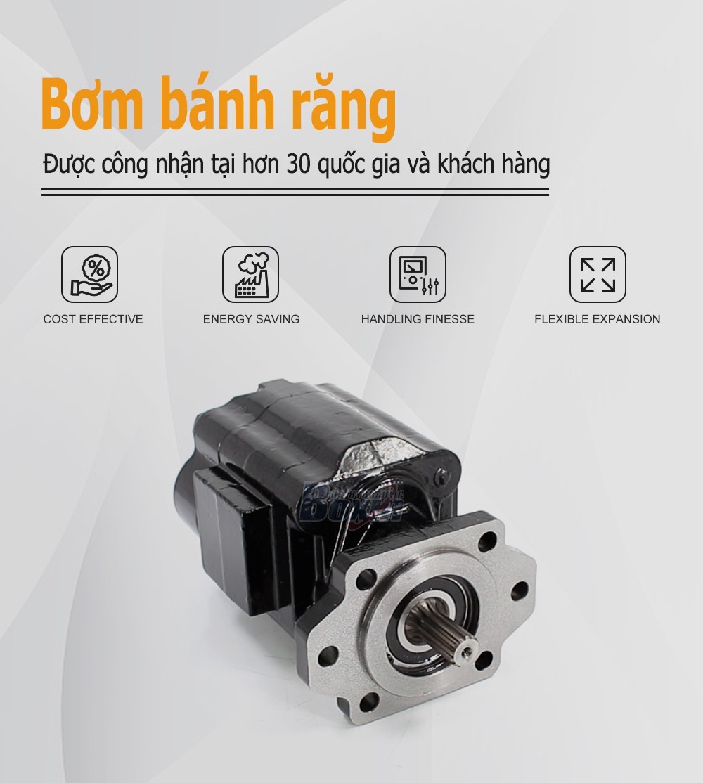 P51A646TEYR25-25 104.5 cc/vòng Áp suất 16 MPa (2320 psi) Bơm bánh răng thủy lực
