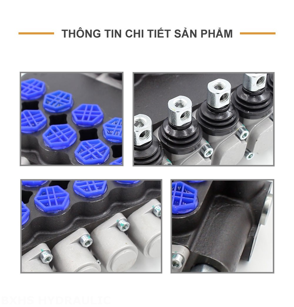 P80-AQF-G12-G34-OT Điều khiển thủ công Xy lanh 6 Van định hướng khối liền