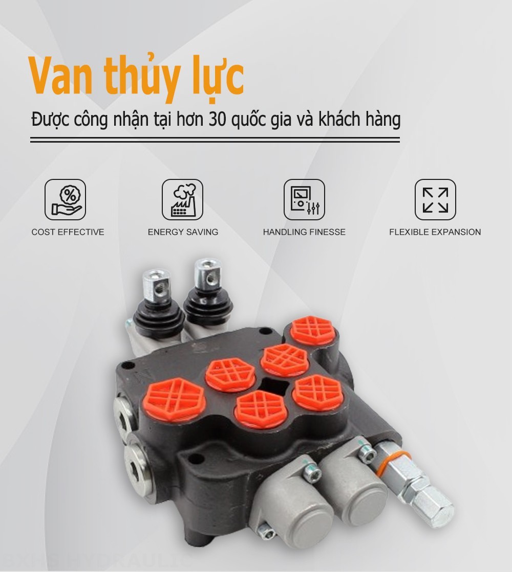 P80-AQF-G34-G12-2OT Điều khiển thủ công Xy lanh 2 Van định hướng khối liền