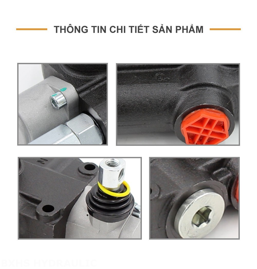 P80-G12-1OW Điều khiển thủ công Xy lanh 1 Van định hướng khối liền