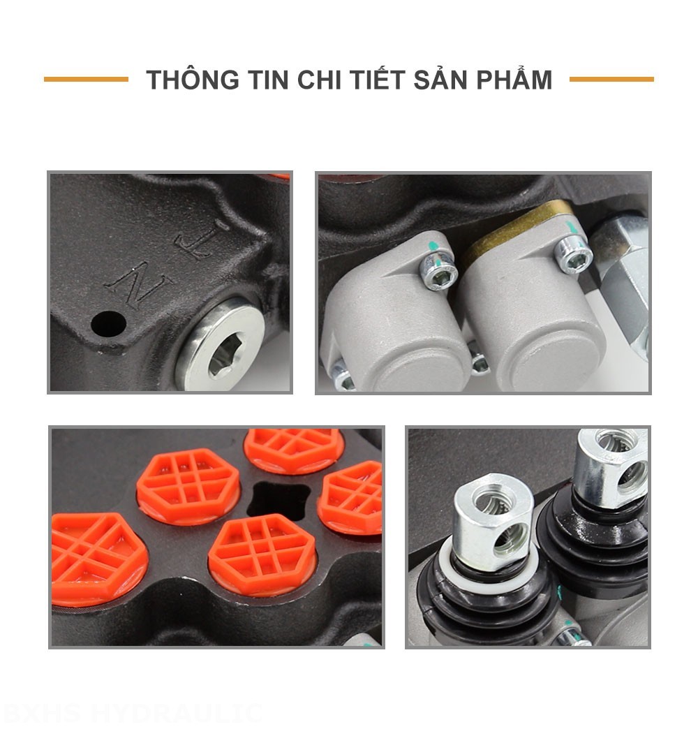 P80-G12-G34-2OT Điều khiển thủ công Xy lanh 2 Van định hướng khối liền