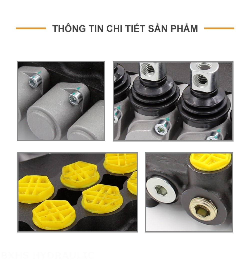 P80-G12-G34-6OT Điều khiển thủ công Xy lanh 6 Van định hướng khối liền