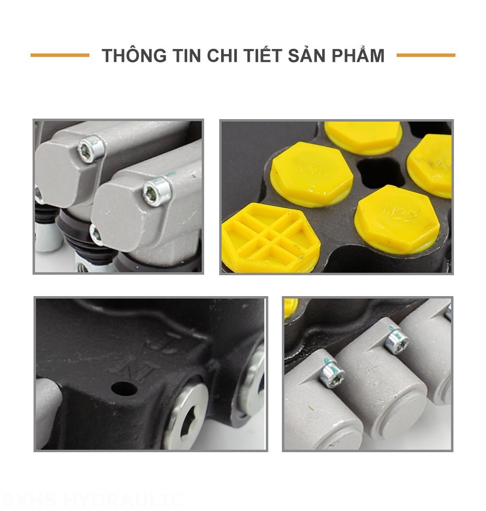 P80-G12-G34-AT-2OT Điều khiển thủ công Xy lanh 3 Van định hướng khối liền