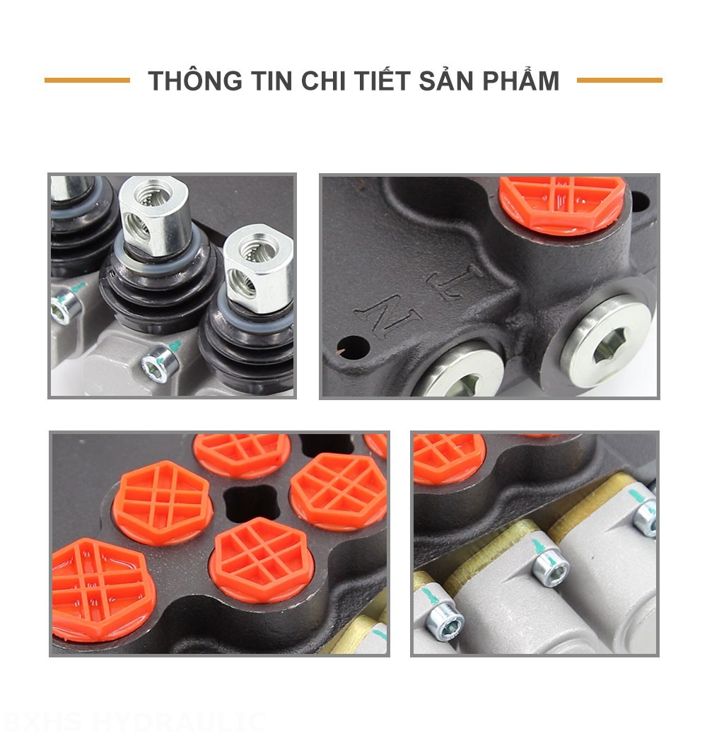 P80-G12-G34-OT Điều khiển thủ công Xy lanh 3 Van định hướng khối liền