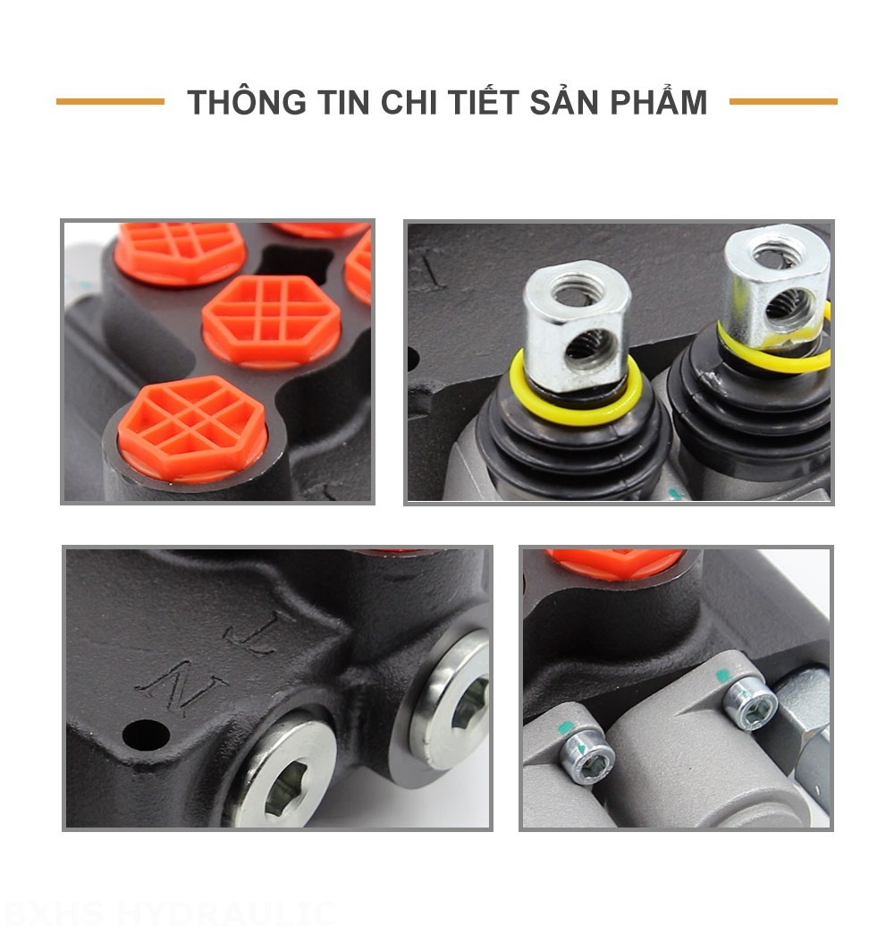 P80-G12-G34-OW Điều khiển thủ công Xy lanh 2 Van định hướng khối liền