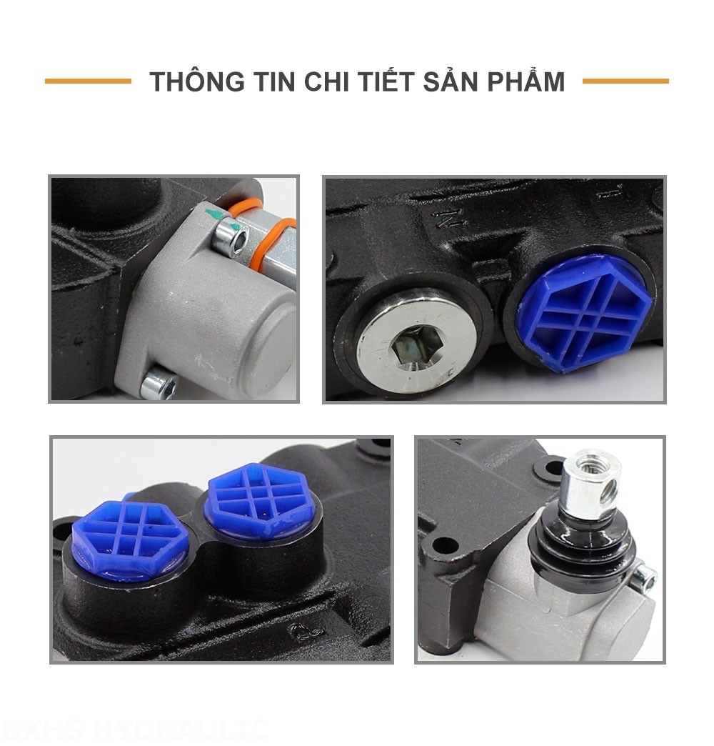 P80-G12-G34 Điều khiển thủ công Xy lanh 1 Van định hướng khối liền