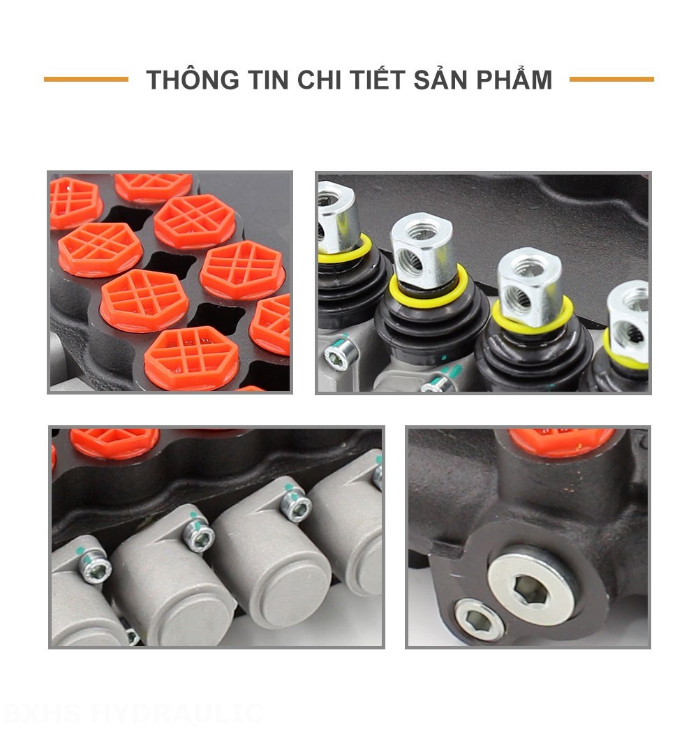 P80-G12-G38-OW Điều khiển thủ công Xy lanh 5 Van định hướng khối liền