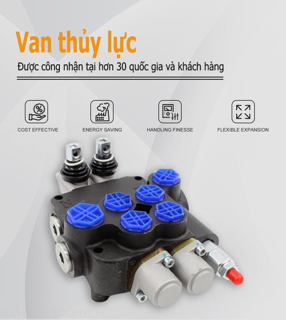 P80-G12-G38-QW Điều khiển thủ công Xy lanh 2 Van định hướng khối liền