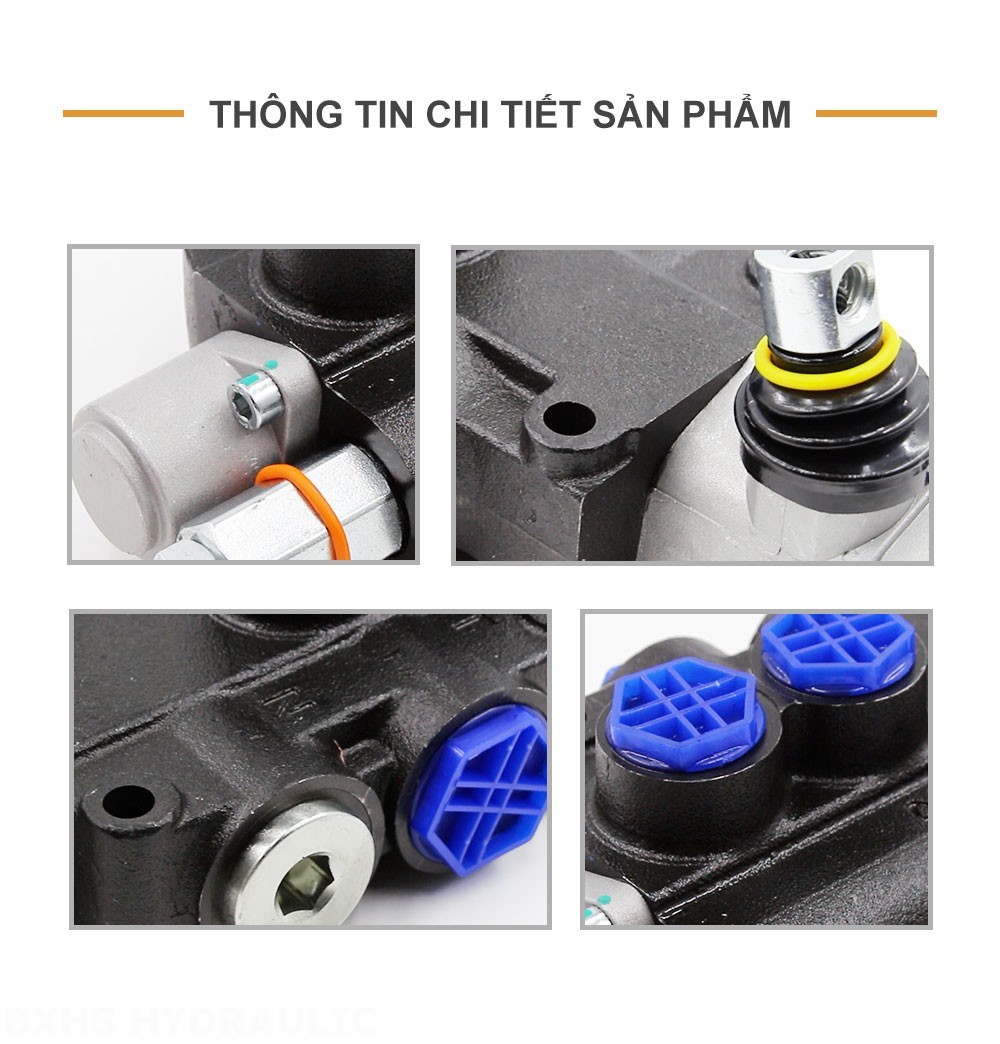 P80-G12-OW Điều khiển thủ công Xy lanh 1 Van định hướng khối liền