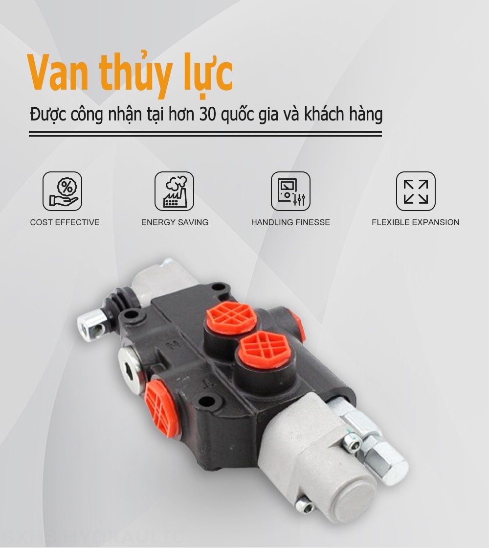 P80-G12-QTW Điều khiển thủ công Xy lanh 1 Van định hướng khối liền