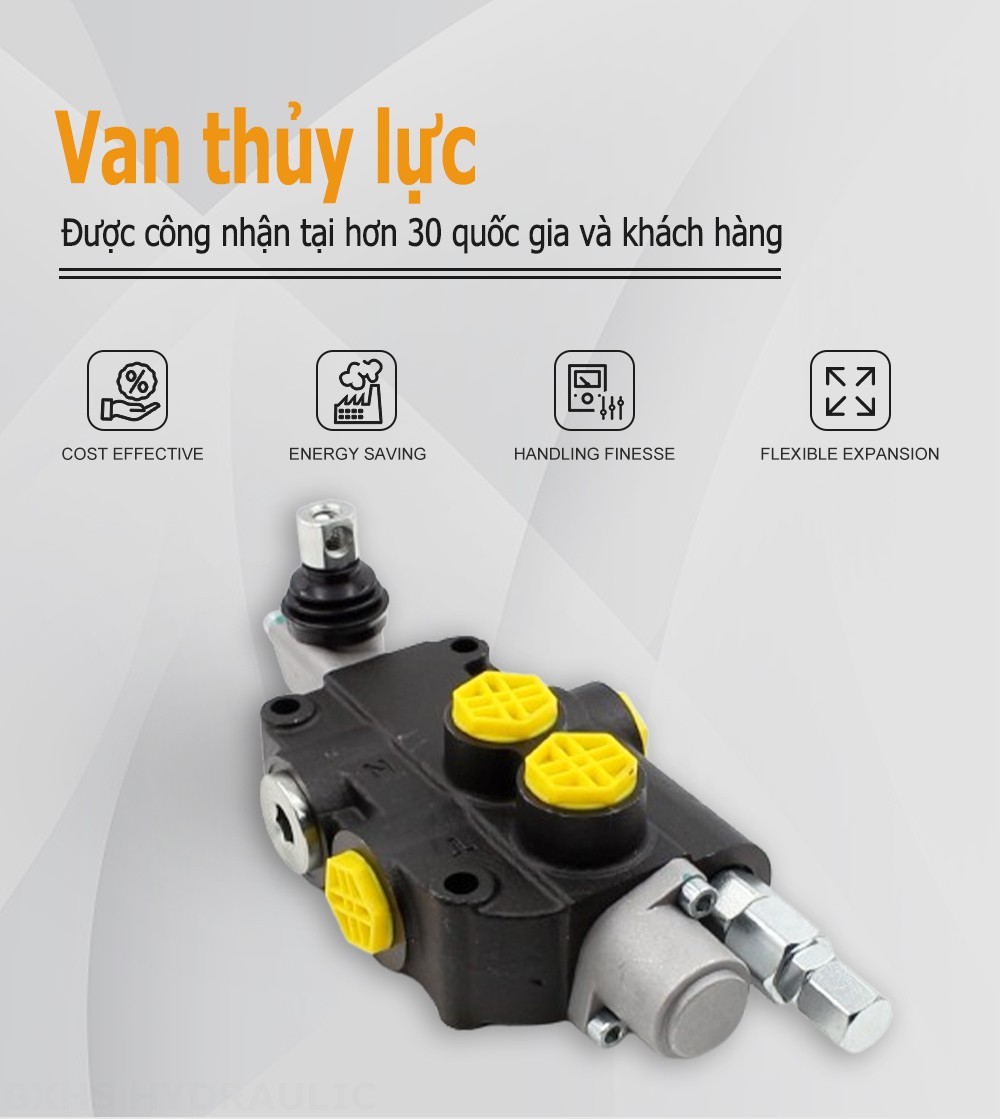 P80-G12 Điều khiển thủ công Xy lanh 1 Van định hướng khối liền