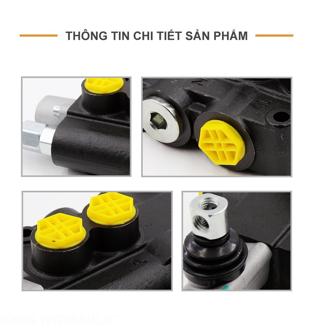 P80-G12 Điều khiển thủ công Xy lanh 1 Van định hướng khối liền