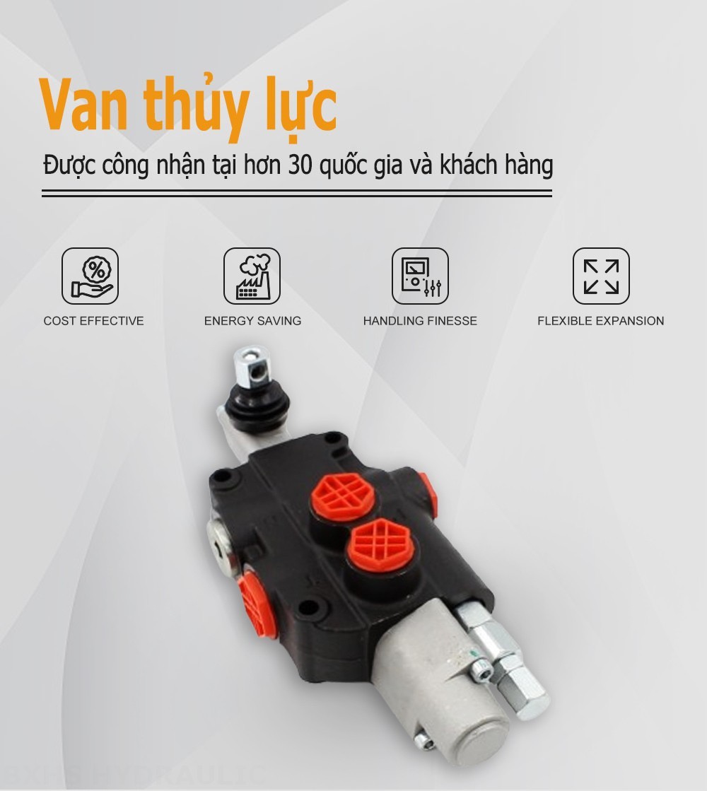 P80-G34-1OT Điều khiển thủ công Xy lanh 1 Van định hướng khối liền