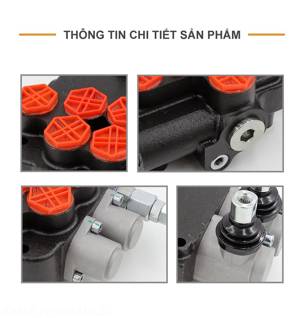 P80-G34-2OT Điều khiển thủ công Xy lanh 2 Van định hướng khối liền