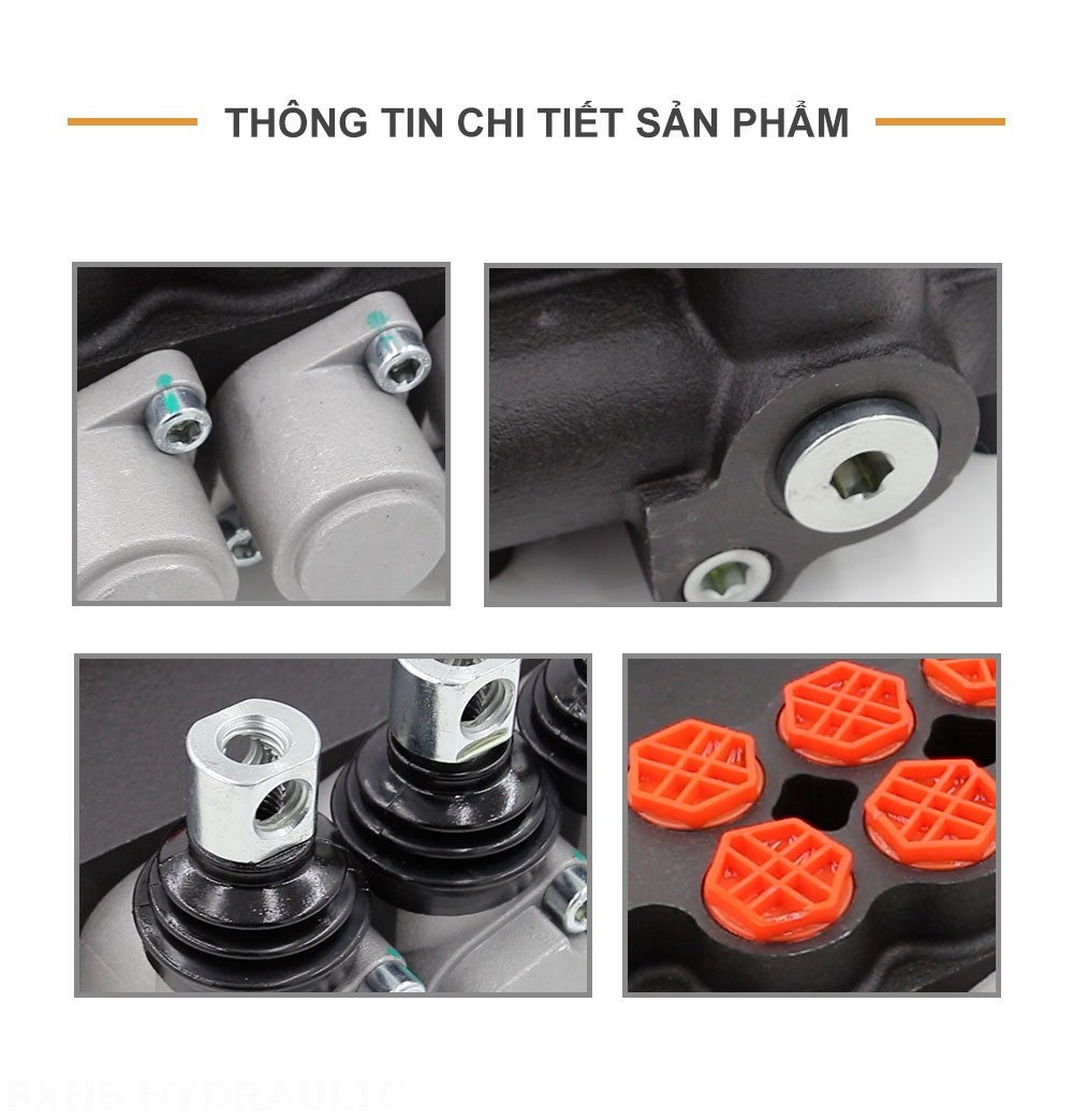 P80-G34-3OT Điều khiển thủ công Xy lanh 3 Van định hướng khối liền