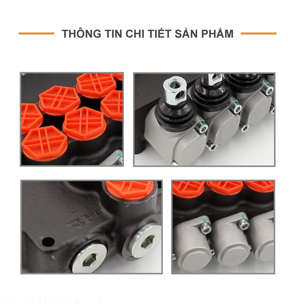 P80-G34-5OT Điều khiển thủ công Xy lanh 5 Van định hướng khối liền