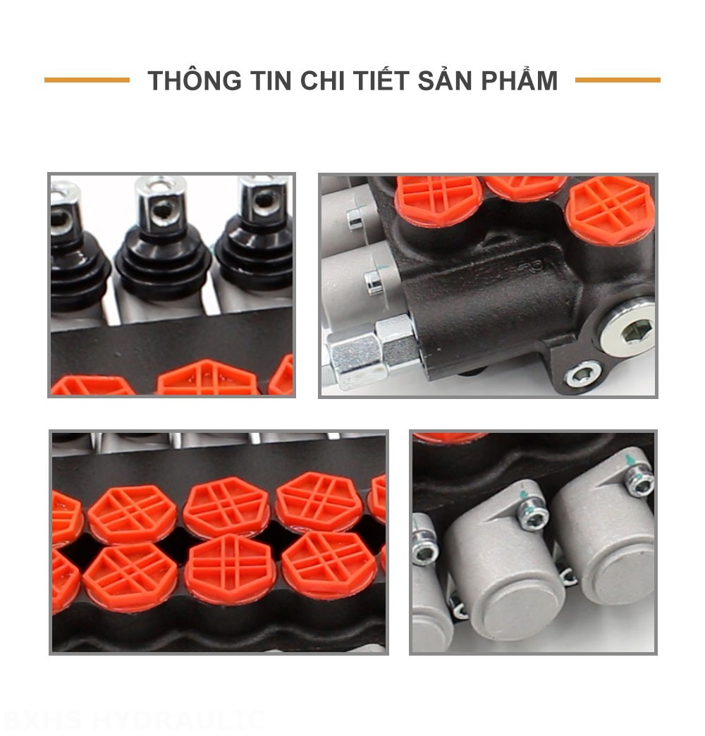 P80-G34-6OT Điều khiển thủ công Xy lanh 6 Van định hướng khối liền