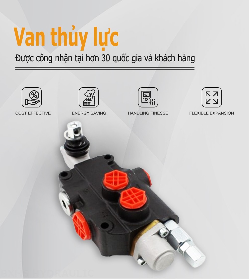 P80-G34-G12-1OT Điều khiển thủ công Xy lanh 1 Van định hướng khối liền