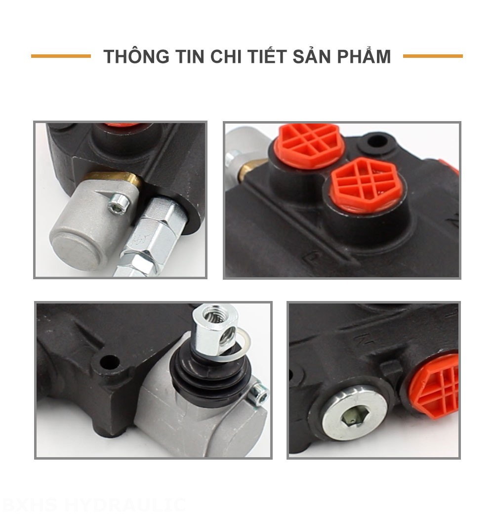 P80-G34-G12-1OT Điều khiển thủ công Xy lanh 1 Van định hướng khối liền