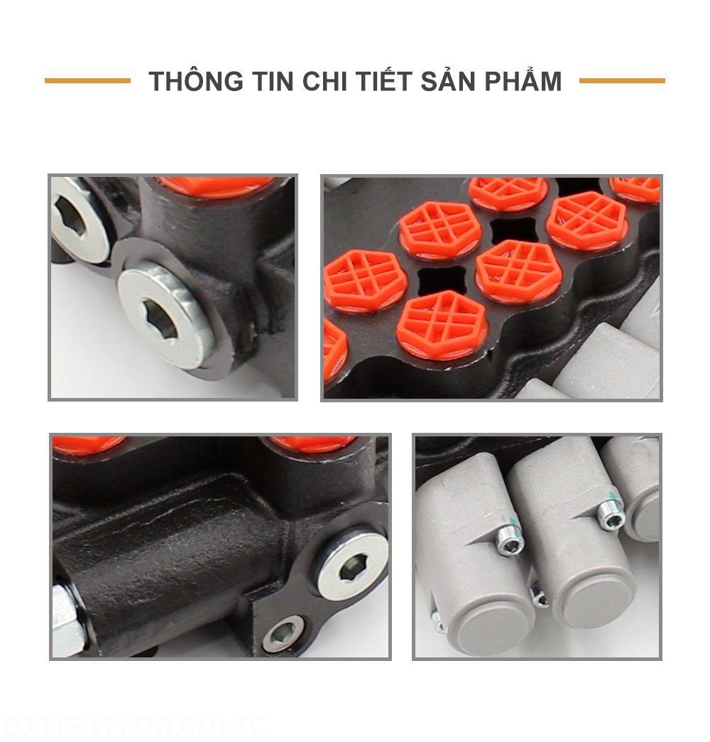 P80-G34-G12-2OT-YW-2OT Điều khiển thủ công Xy lanh 5 Van định hướng khối liền