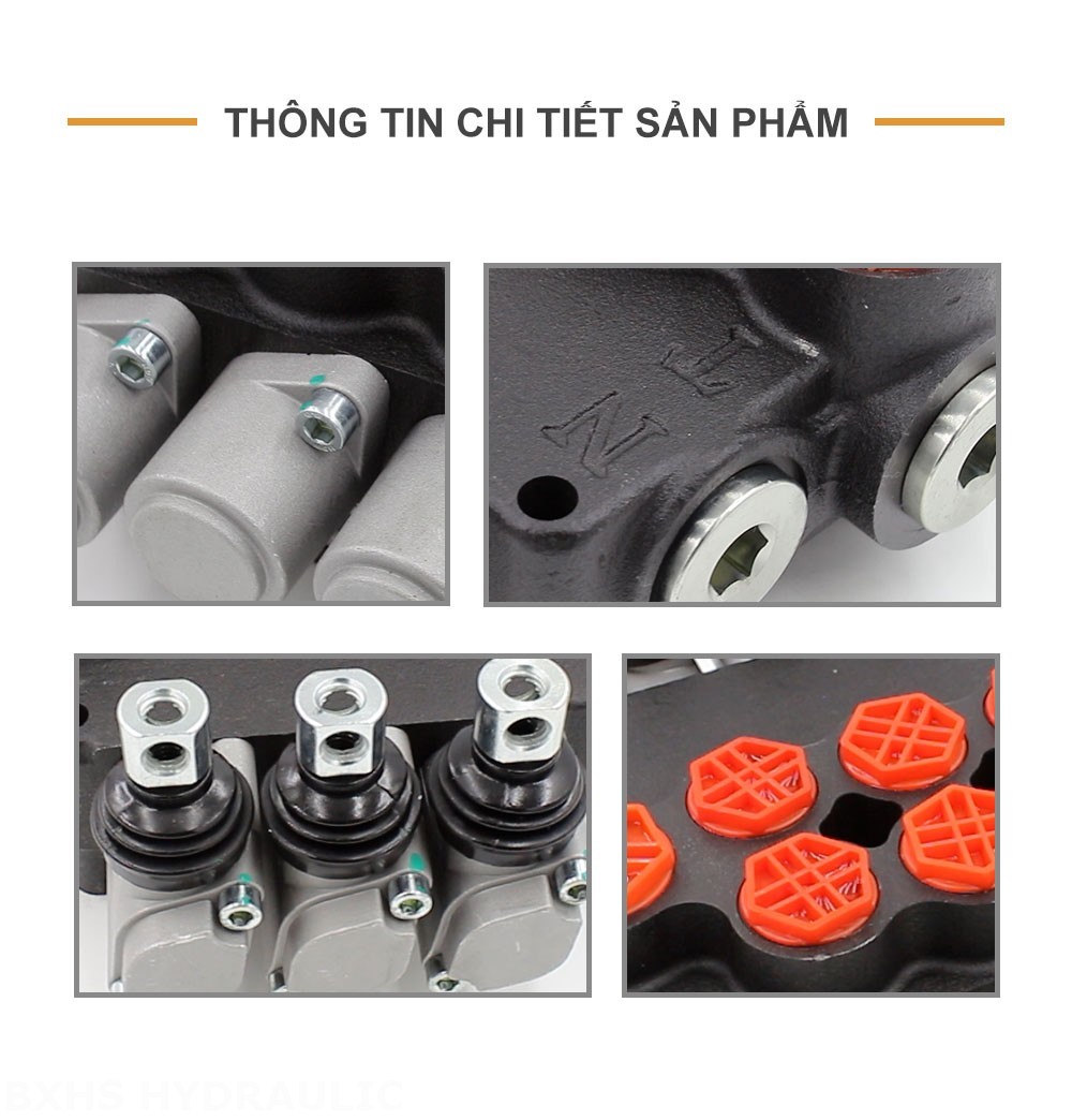 P80-G34-G12-OT Điều khiển thủ công Xy lanh 3 Van định hướng khối liền