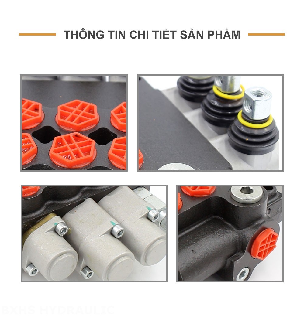 P80-G34-G12 Điều khiển thủ công Xy lanh 3 Van định hướng khối liền