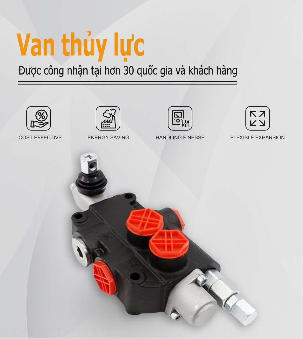 P80-G34-OT Điều khiển thủ công Xy lanh 1 Van định hướng khối liền