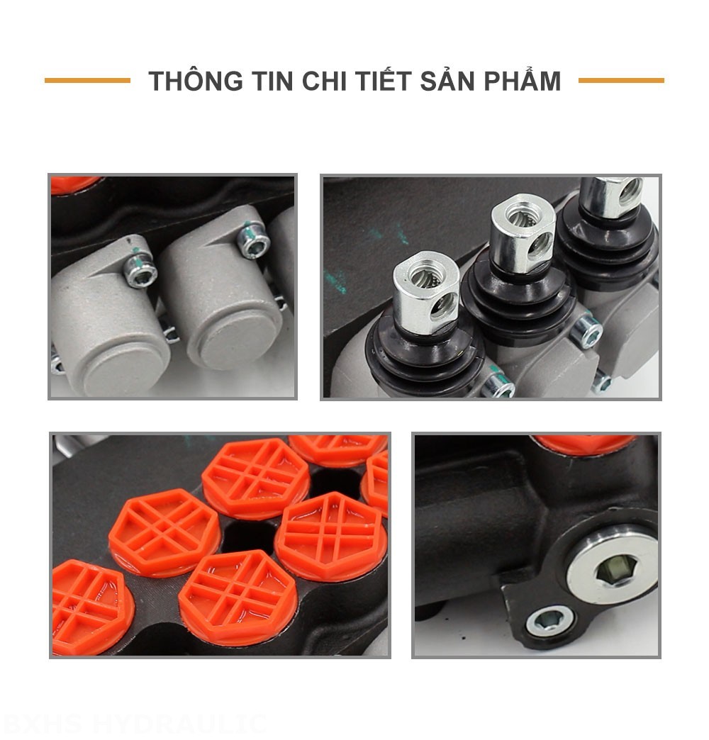 P80-G34-OT Điều khiển thủ công Xy lanh 3 Van định hướng khối liền