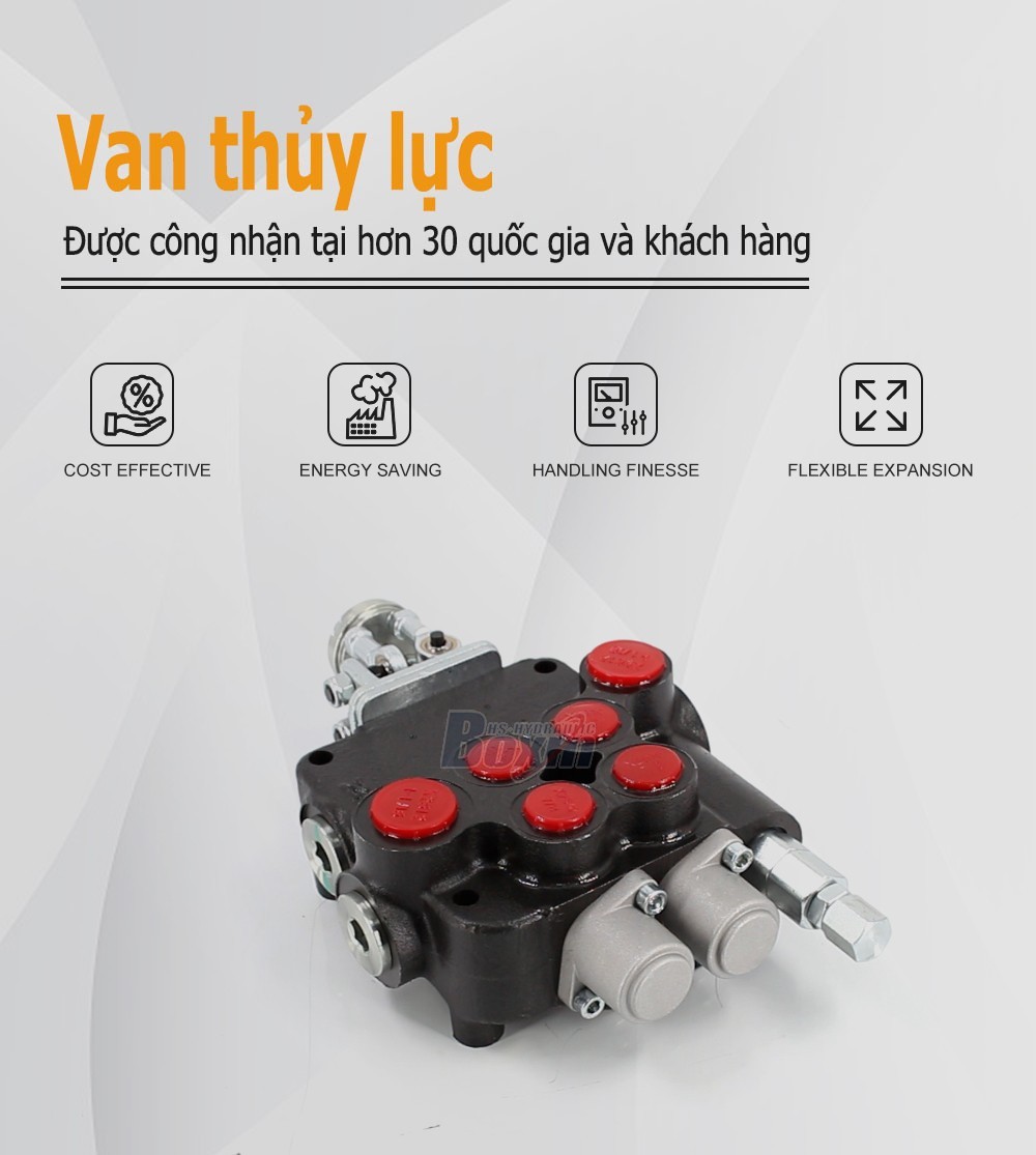P80-U1-J2OT Tay điều khiển 2 ống Van điều hướng